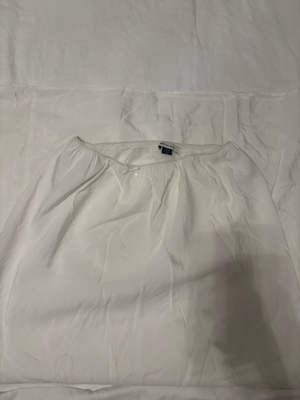 American Eagle Outfitters White Fitted Sheet - Elastic Corners